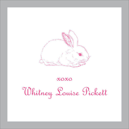 Grey Border Bunny Gift Stickers